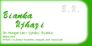 bianka ujhazi business card